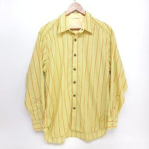 Tommy Bahama Lawn Chair  Shirt Mens L Button Down Yellow Striped Long‎ Sleeve